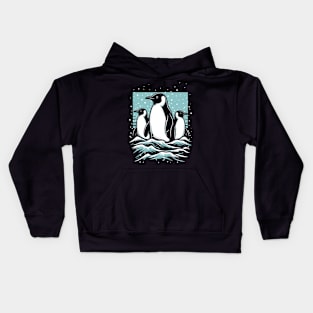 Lost in the North: Adélie Penguins Chillin' in the Arctic Kids Hoodie